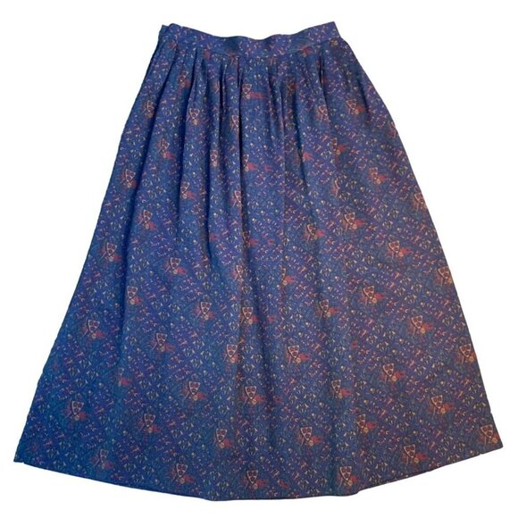 NWT Vintage 70s SANYO Japan Wool Pleated Maxi Skirt Full Equestrian 12/Medium - Picture 4 of 12